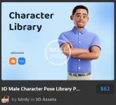 3D Male Character Pose Library Pack.jpg